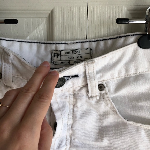 Free People High Rise Raw Hem Jean Shorts - Picture 11 of 13